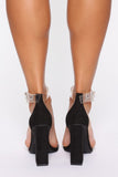 We Could Be Clear Heels - Black