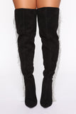 Homecoming Thigh High Boots - Black