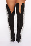 Homecoming Thigh High Boots - Black