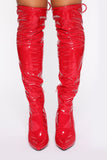 Bombalicious Heeled Boots - Red