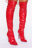 Bombalicious Heeled Boots - Red