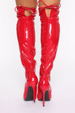 Bombalicious Heeled Boots - Red