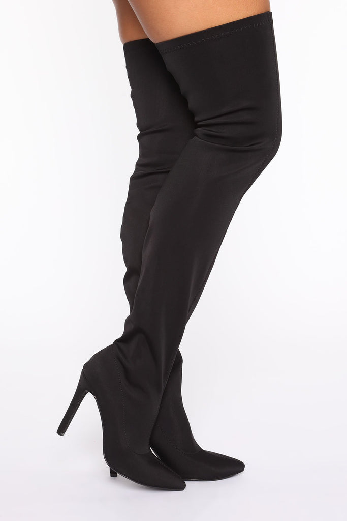 Addicted To You Heeled Boots - Black