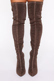 In Motion Heeled Boots - Bronze