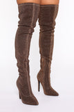In Motion Heeled Boots - Bronze