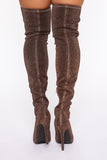 In Motion Heeled Boots - Bronze