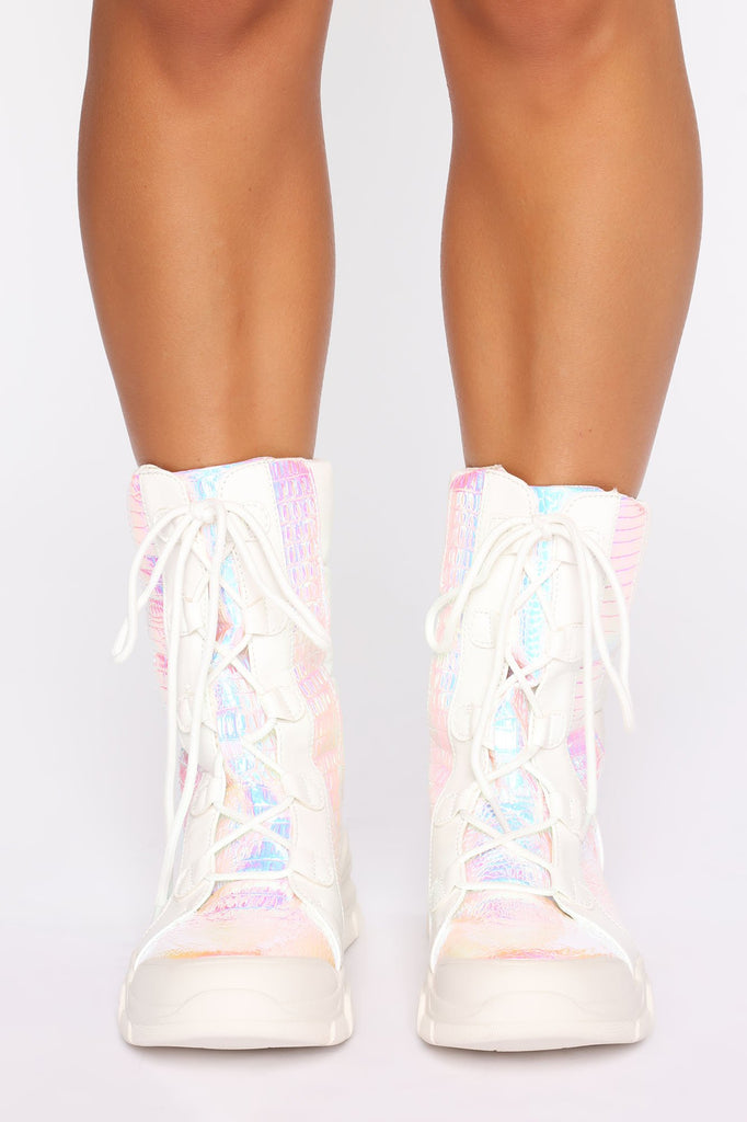 Over My Head Booties - White