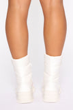 Over My Head Booties - White