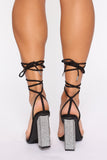 Wouldn't That Be Nice Heeled Sandals  - Black