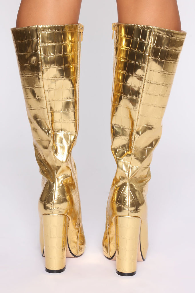 Ooh She's Sassy Boots - Gold