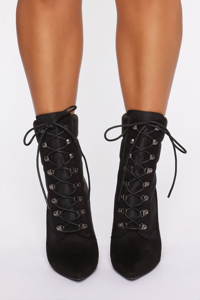 No Luck Needed Booties - Black