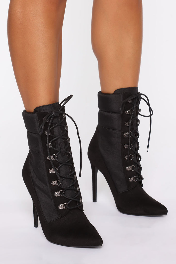 No Luck Needed Booties - Black