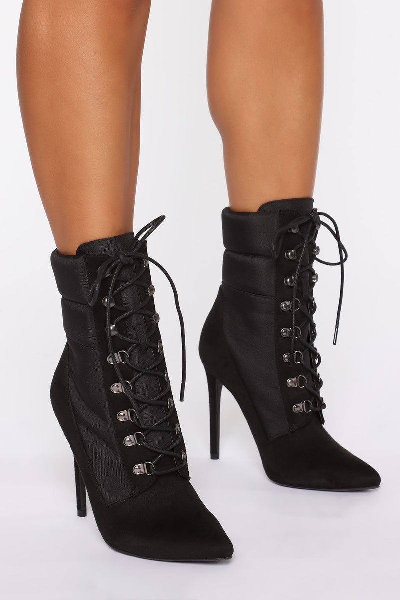 No Luck Needed Booties - Black