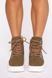 Space From You High Top Sneakers - Khaki