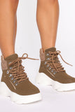 Space From You High Top Sneakers - Khaki