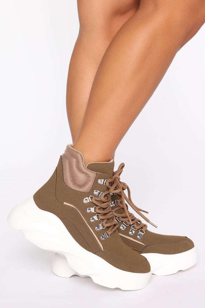 Space From You High Top Sneakers - Khaki