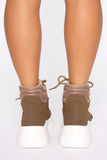 Space From You High Top Sneakers - Khaki