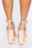 Glitz And Glamour Platform Heel - Nude