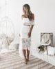Lace Topless Backless Pencil Skirt Two-piece Suit S-XL