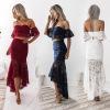 Lace Topless Backless Pencil Skirt Two-piece Suit S-XL