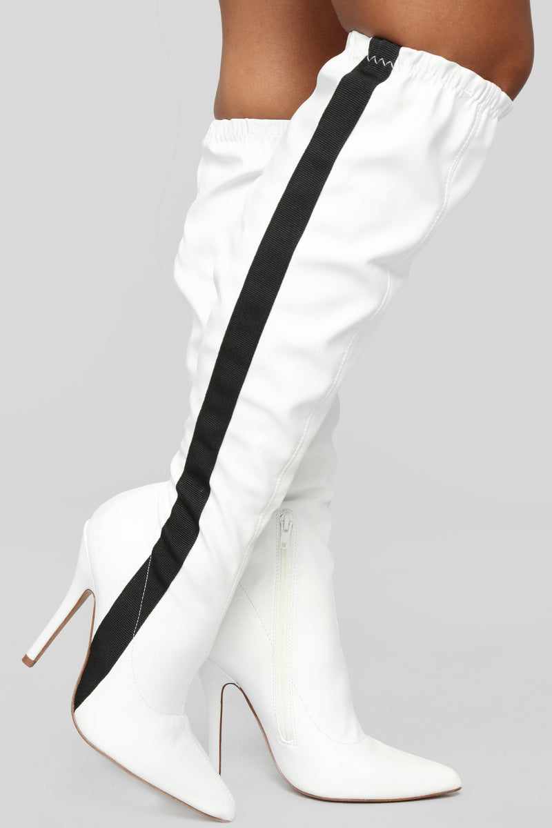 Anytime Girl Heeled Boot - White
