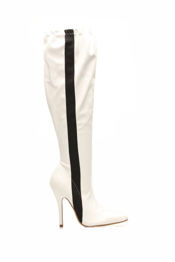 Anytime Girl Heeled Boot - White