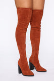 Autumn Calls Heeled Boot - Rust