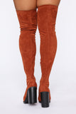 Autumn Calls Heeled Boot - Rust
