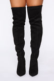 Wild Diva Heeled Boots - Black