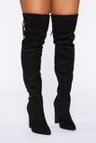 Wild Diva Heeled Boots - Black