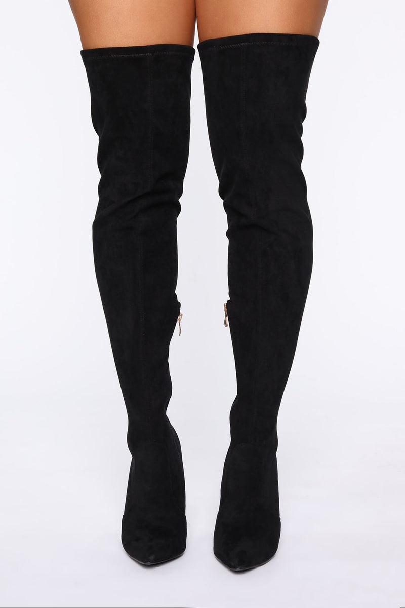 Walk The Walk Heeled Boots - Black