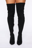 Walk The Walk Heeled Boots - Black