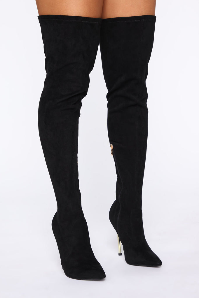 Walk The Walk Heeled Boots - Black