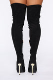 Walk The Walk Heeled Boots - Black