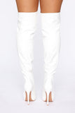 Here and There Heeled Boot - White