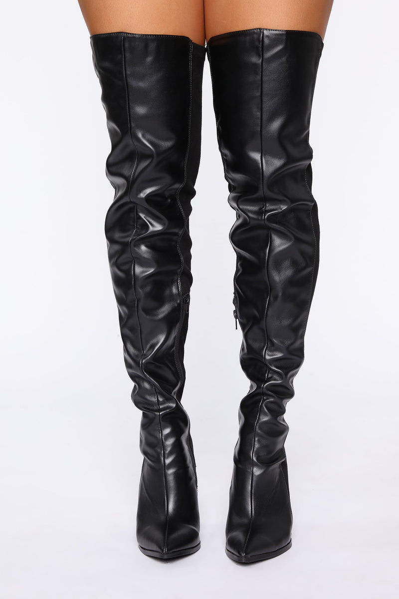 Tell Me Twice Heeled Boots - Black