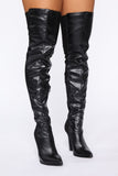 Tell Me Twice Heeled Boots - Black