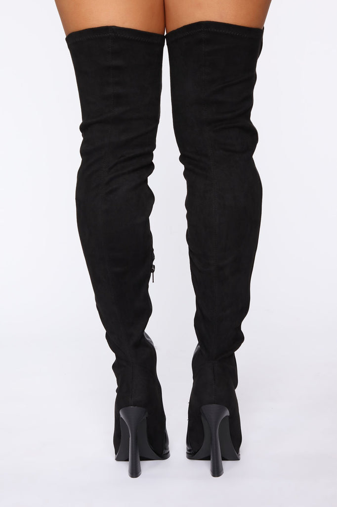 Tell Me Twice Heeled Boots - Black