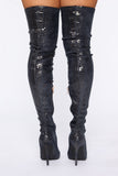 High Voltage Heeled Boots - Blue