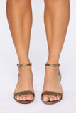 Flaunt It Heeled Sandals - Gold