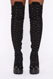 Not In The Same Lane Boots - Black