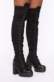 Not In The Same Lane Boots - Black