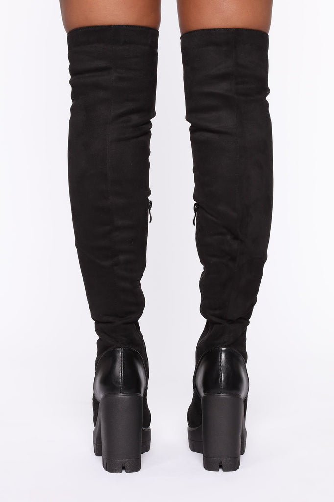 Not In The Same Lane Boots - Black