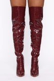 Seductress Heeled Boot - Wine