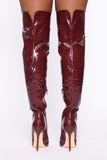 Seductress Heeled Boot - Wine