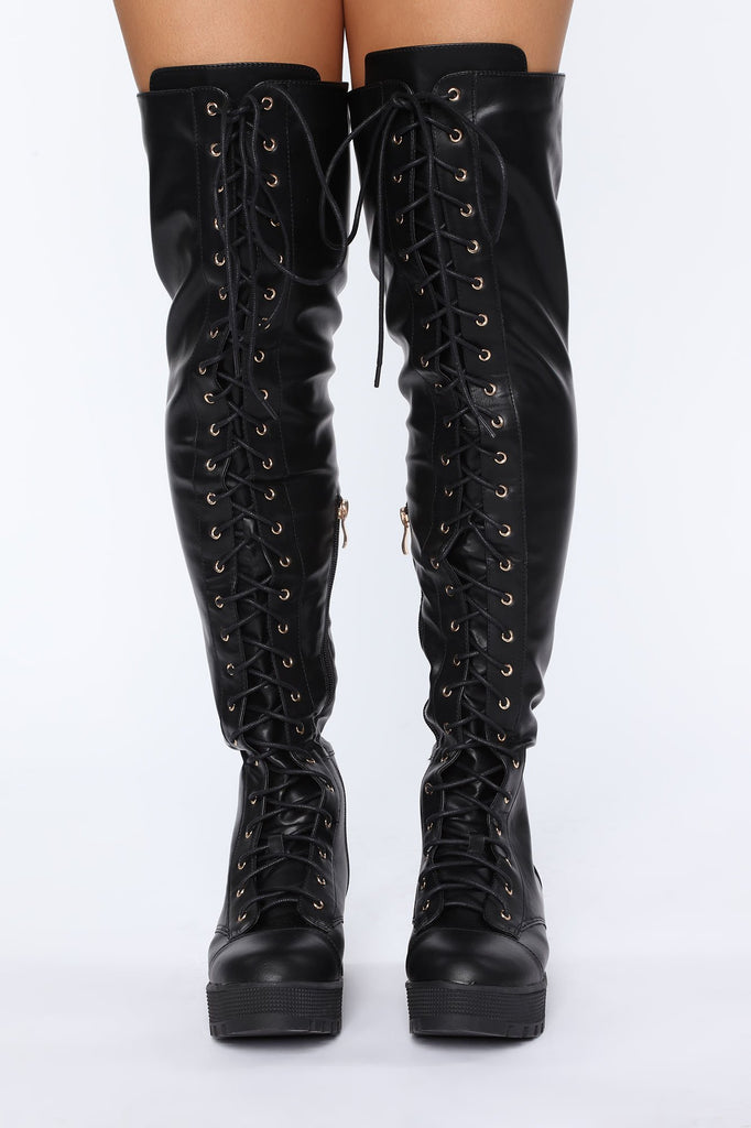 No Time For Fools Boot - Black
