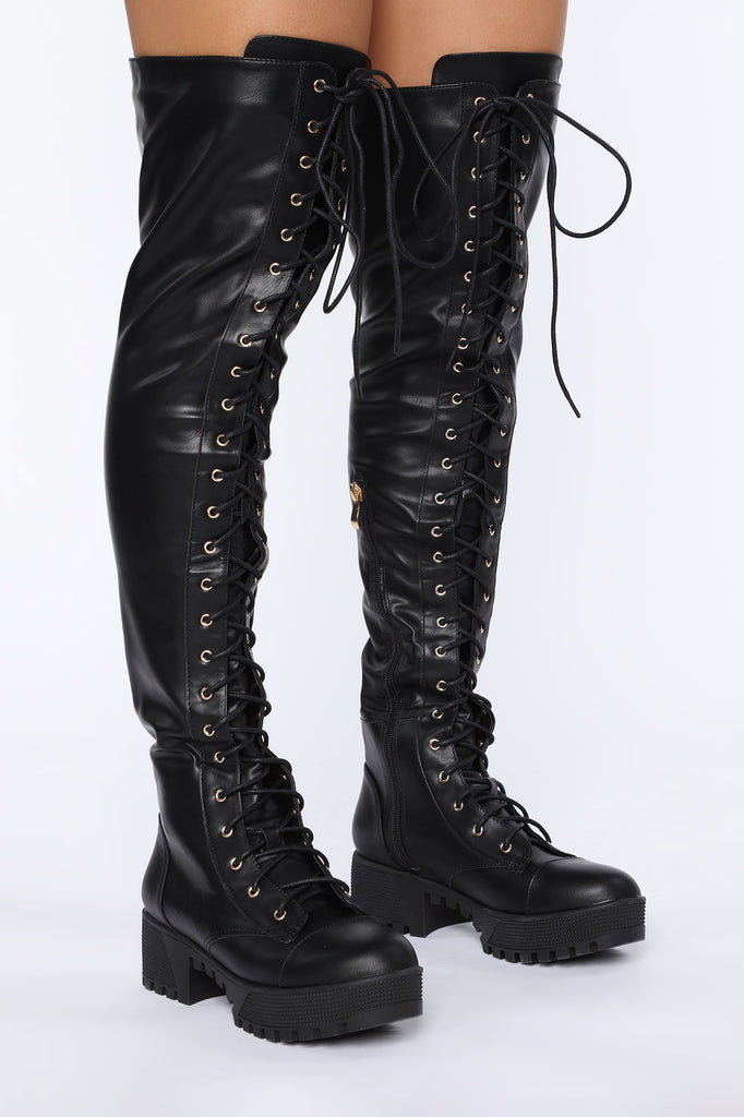 No Time For Fools Boot - Black