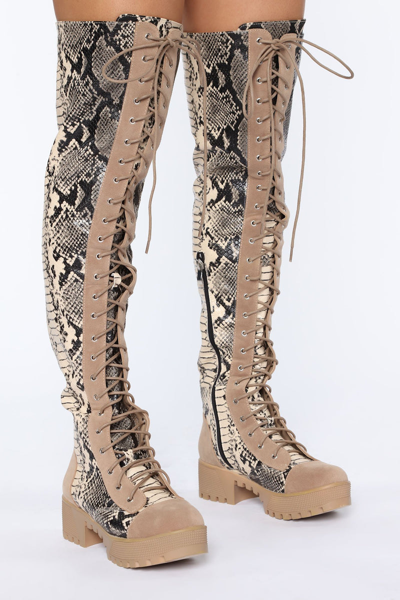 No Time For Fools Boot - Nude