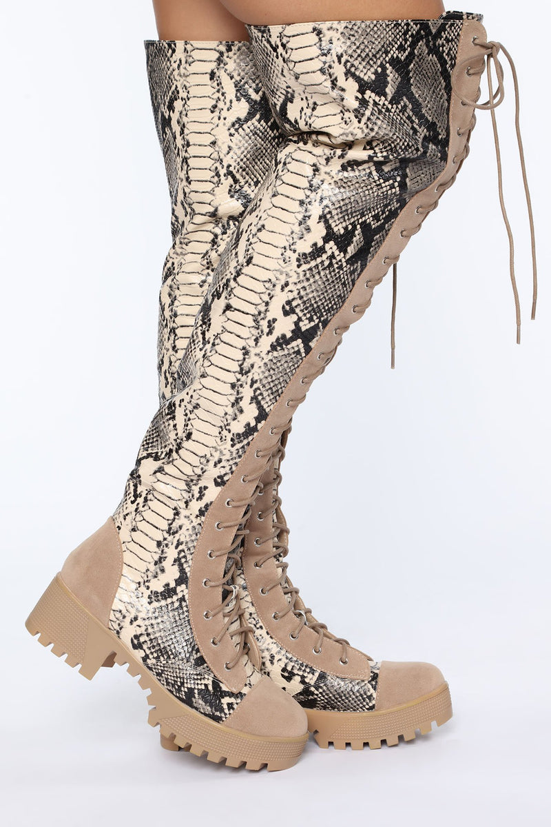 No Time For Fools Boot - Nude