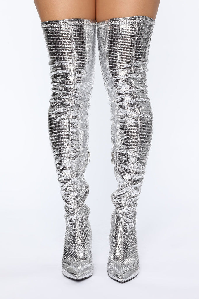 Now You See Me Boots - Silver